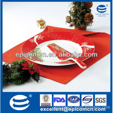 2pcs 10.5 inch porcelain cake plate server set for party birthday and event